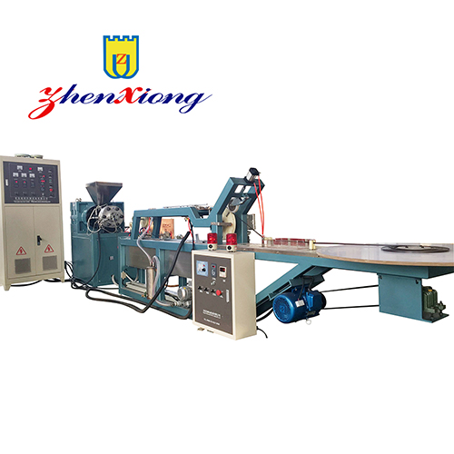 Automatic magentic strip extrusion line