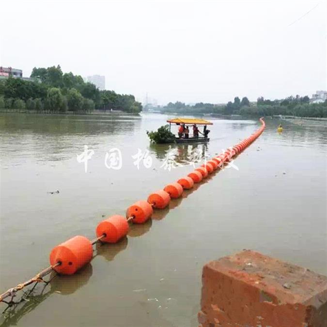 漓江景区浮漂拦载网浮筒 深水区警戒线浮排