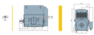 YB2-5004-2 800KW隔爆型三相异步电机端盖