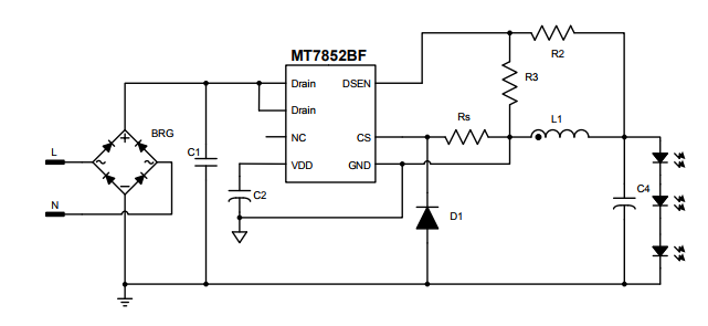 美芯晟MT7852BF非隔离T8/T10 LED灯管