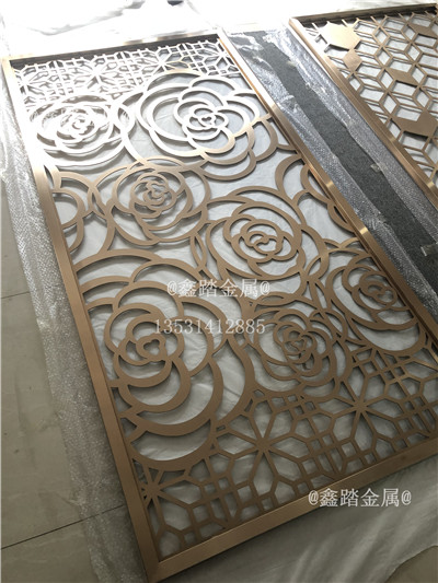 江苏304玫瑰金不锈钢花格隔断个性设计古典现代双重美