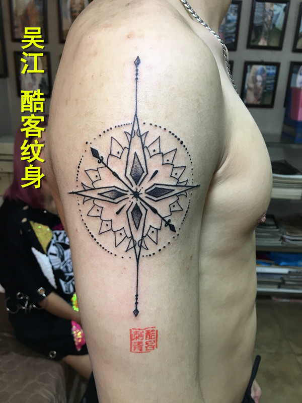 半甲纹身图案#二郎神纹身图案#吴江酷客纹身