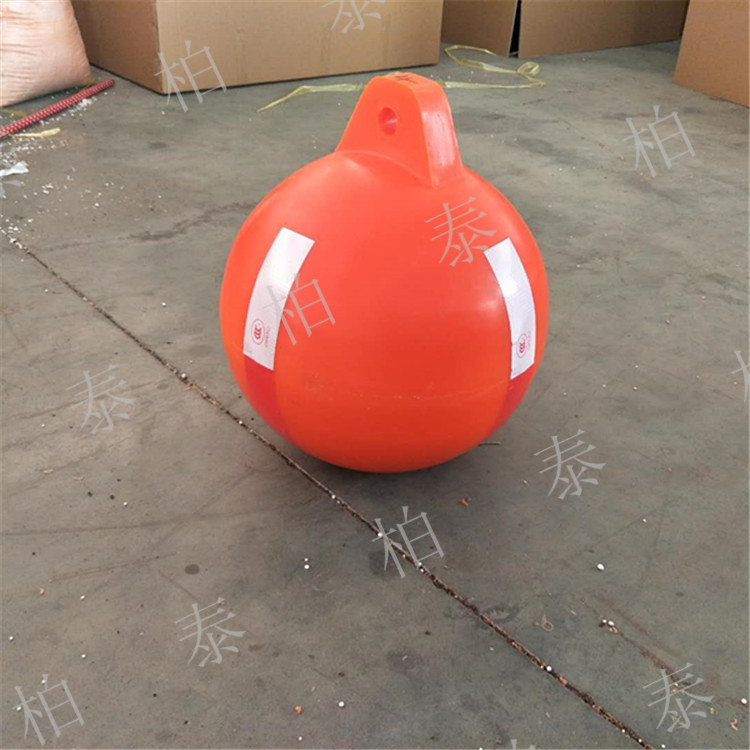 直径40公分单耳穿绳浮球 天蔚塑料警示浮球价格