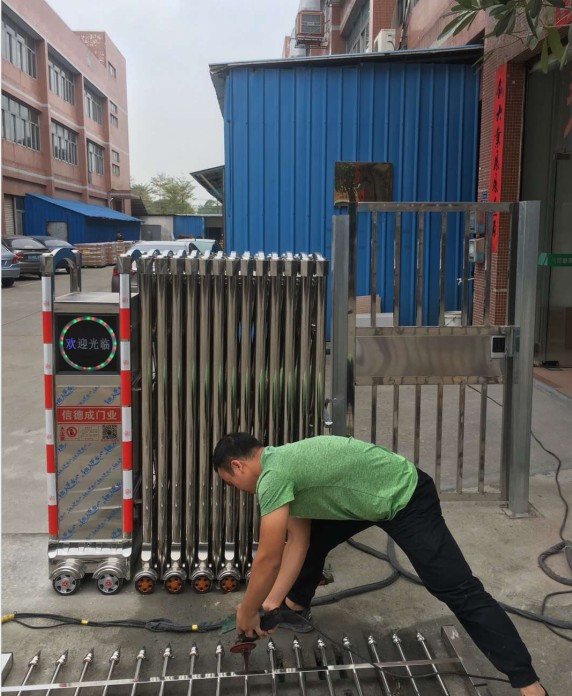广州不锈钢电动伸缩门 工程质量认可度高