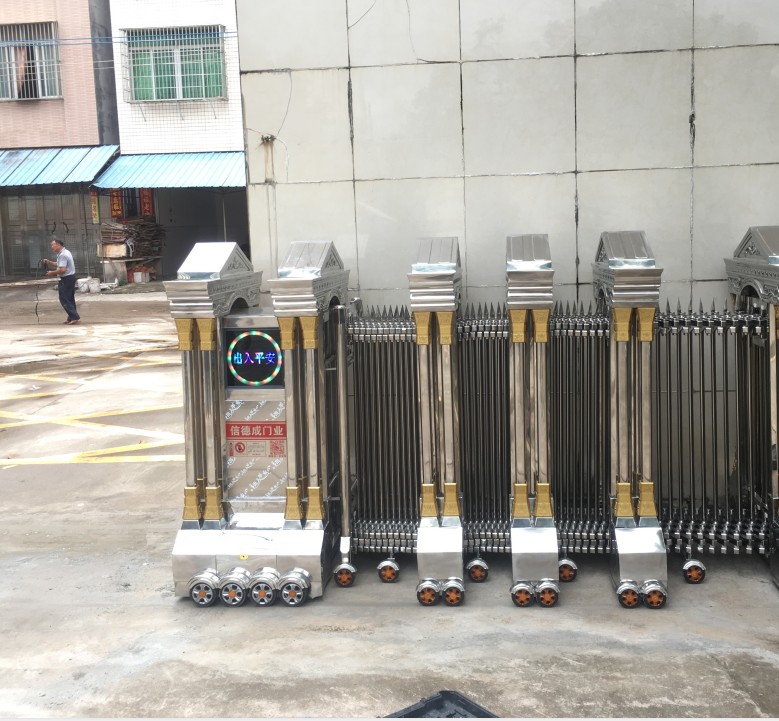 广州不锈钢电动伸缩门 工程质量认可度高