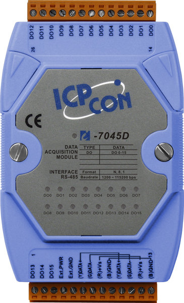 泓格模块ICPCON I-7045D 16路隔离数字量输出模块，负载电流650mA