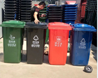 北京环卫四色塑料分类垃圾桶厂家直批