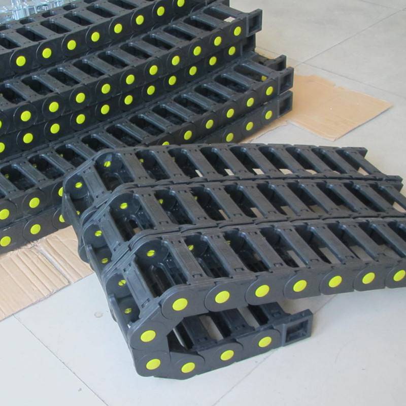 塑料尼龙钢制铝拖链坦克链条桥式全封闭电缆增强高速静音工程机床