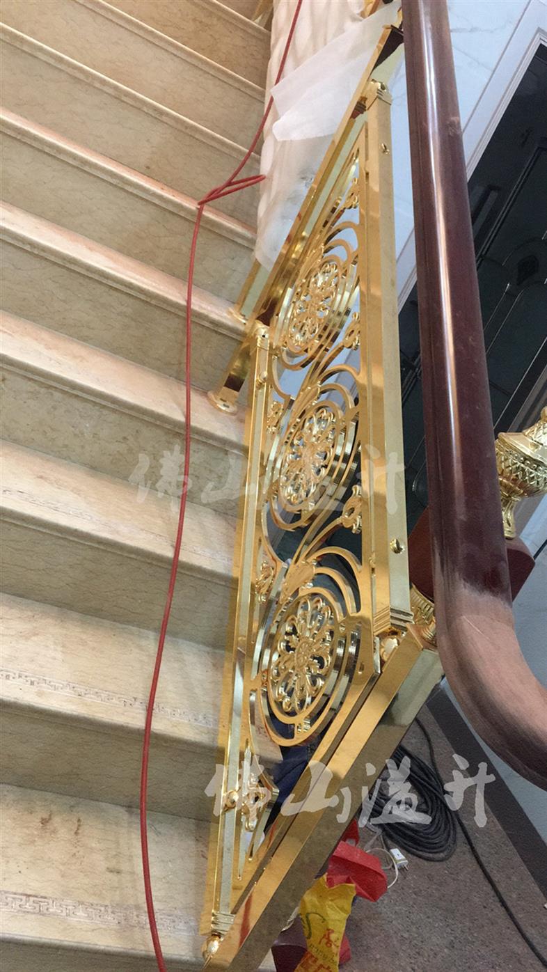 廣州華麗銅樓梯扶手廠家 銅藝定制樓梯扶手 可加工定制