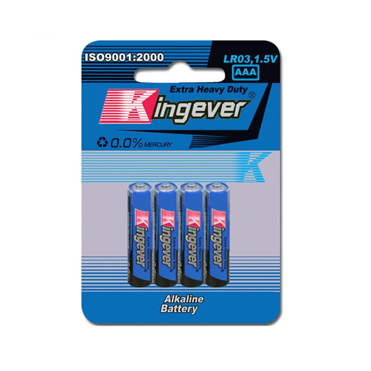 批发 kingever 五号碳性电池 1.5V 卡装