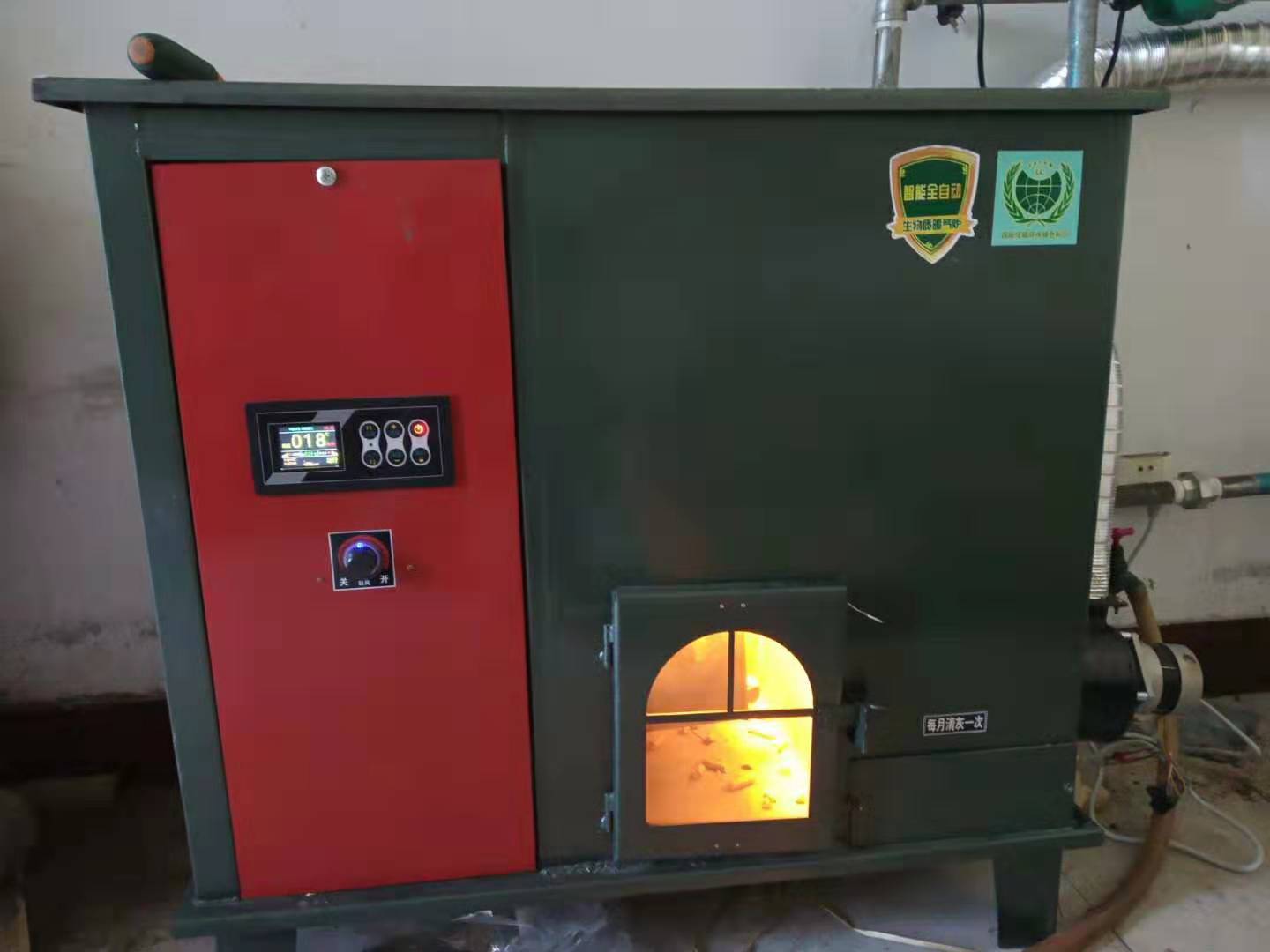 温室大棚用150平米颗粒水暖炉批发