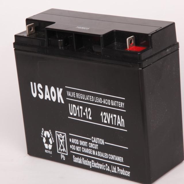 USAOK山特科星蓄电池UD12-17/12V17AH免维护铅酸蓄电池用于UPS电源