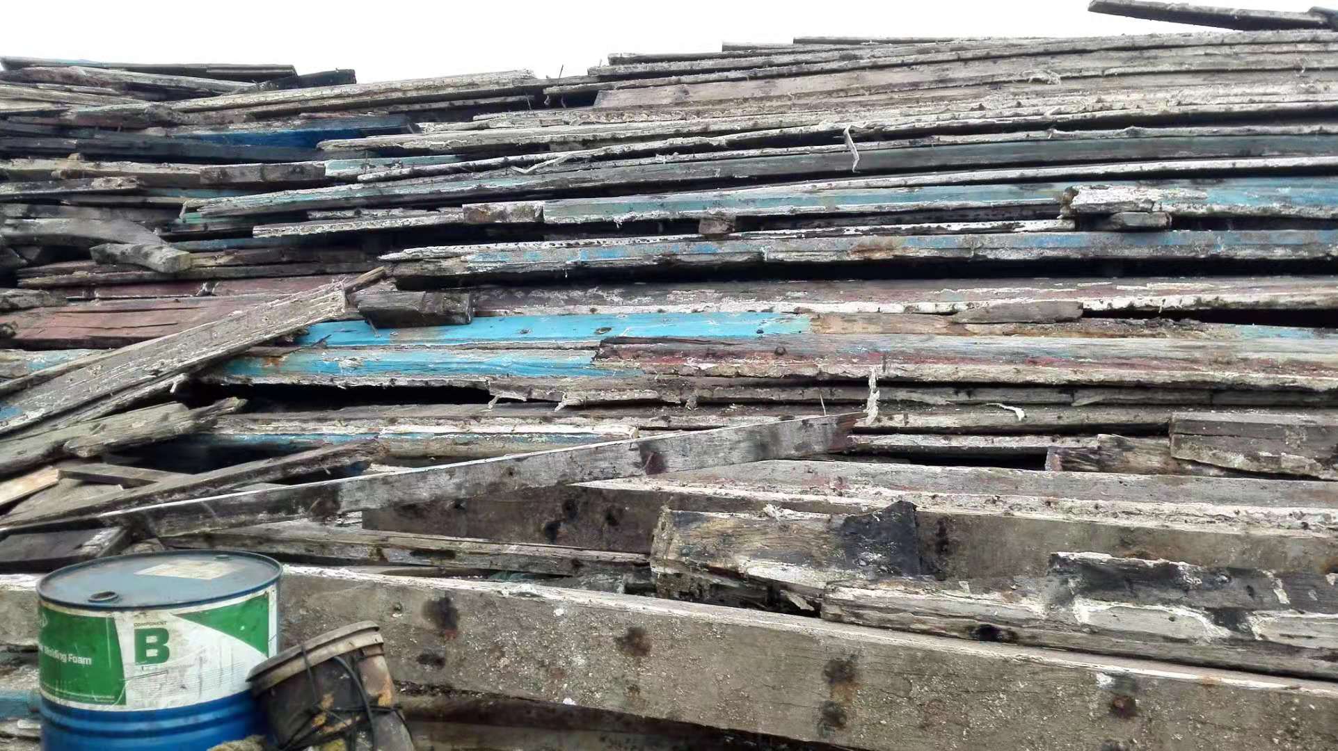 500吨船木板出售，宁波船木出售