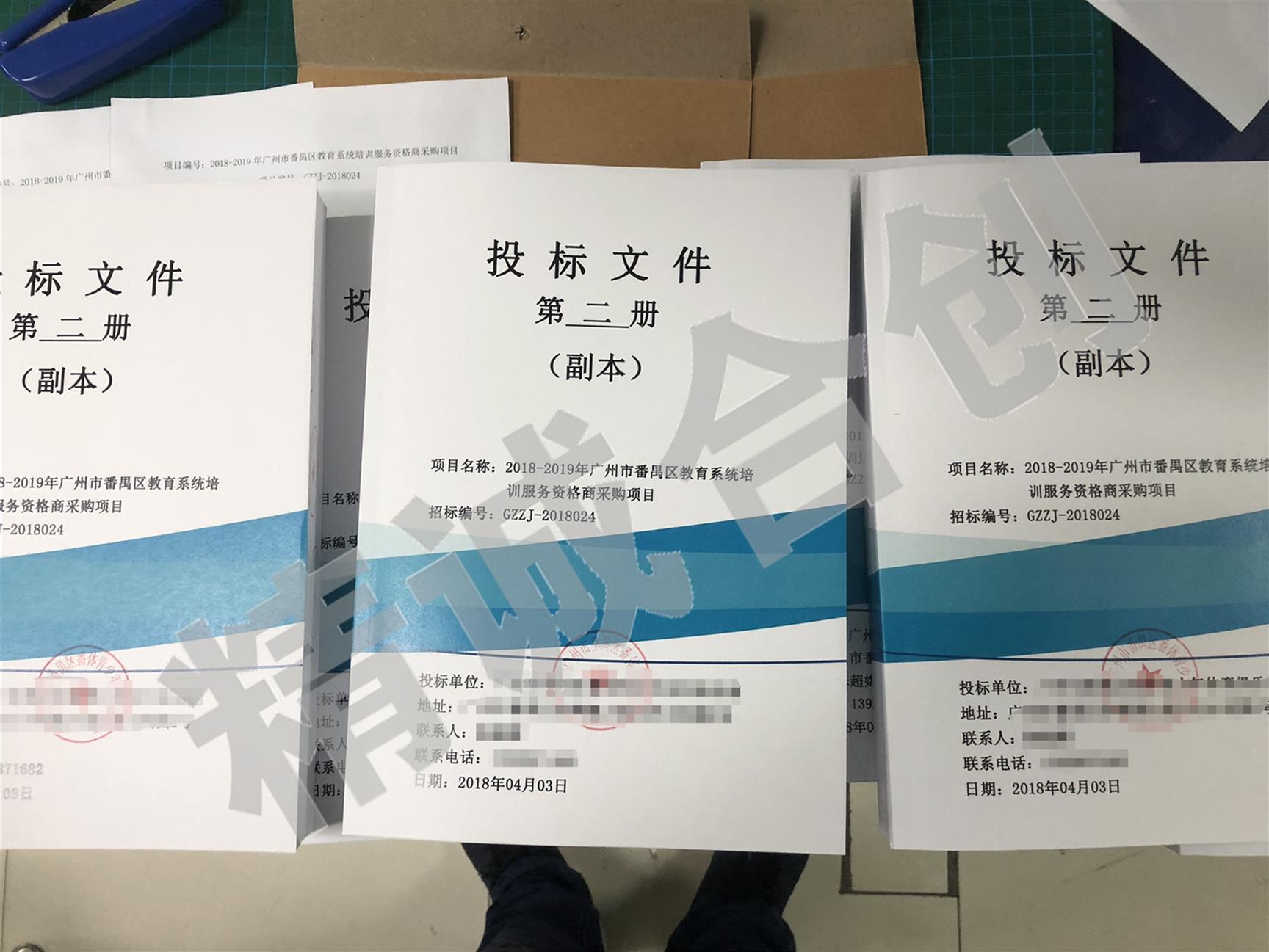 广州一对一服务的标书代做定做 标书制作 满意后再付款.