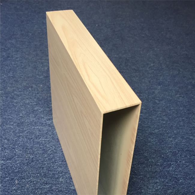 木纹色铝方通隔断铝方管厂家