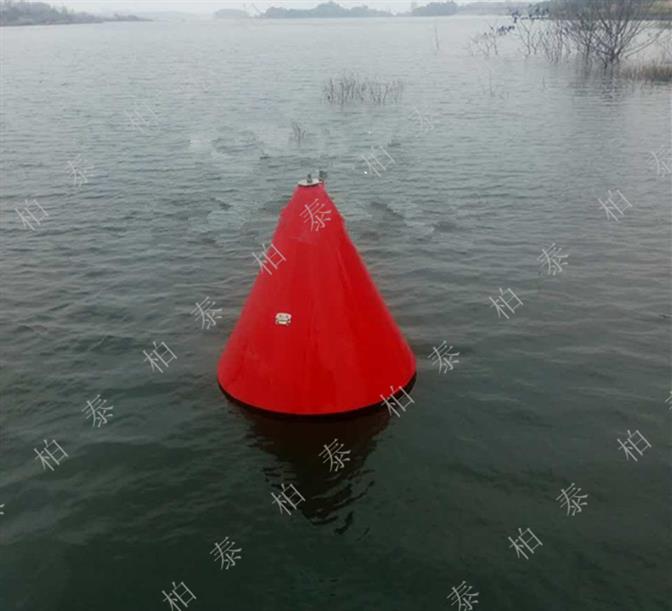白银内河警示浮标 船只靠岸警示浮标 锥形塑料航标
