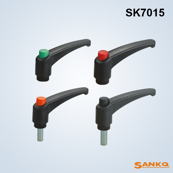 SK7015塑料可调手柄紧定手柄橙色红色绿色帽