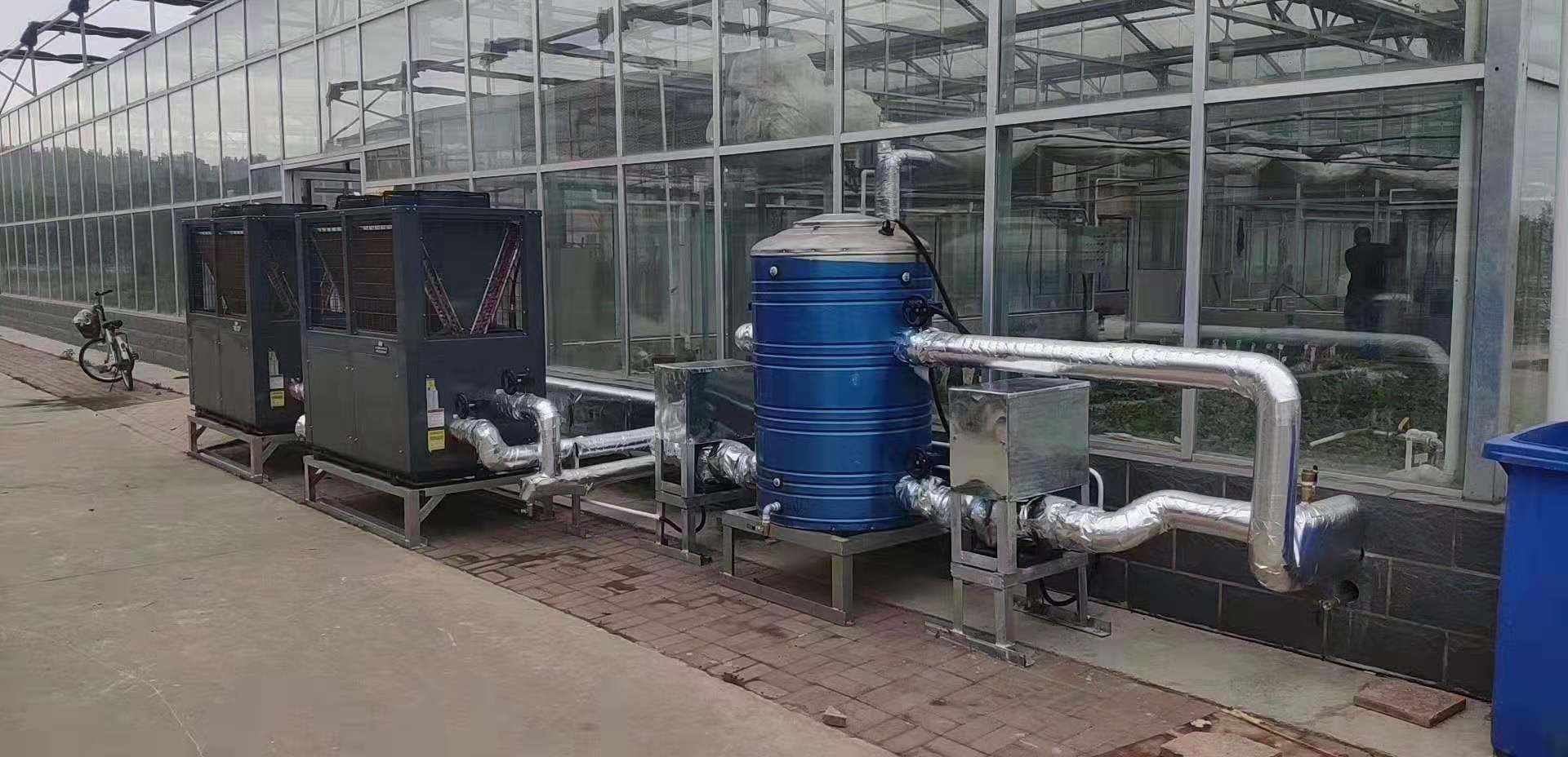苗圃温室加温采暖设备 空气能热泵供暖