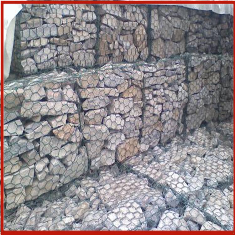 河岸防护雷诺护垫 石笼网材料 铅丝石笼网规格