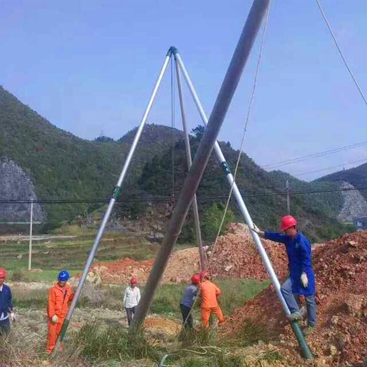 广西桂林铝合金立杆机 三角架扒杆 水泥杆人工立杆机 铝抱杆 生产厂家