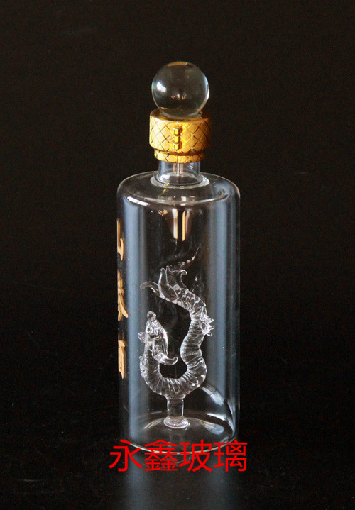创意圆柱形玻璃酒瓶私人订制直管圆柱形工艺酒瓶