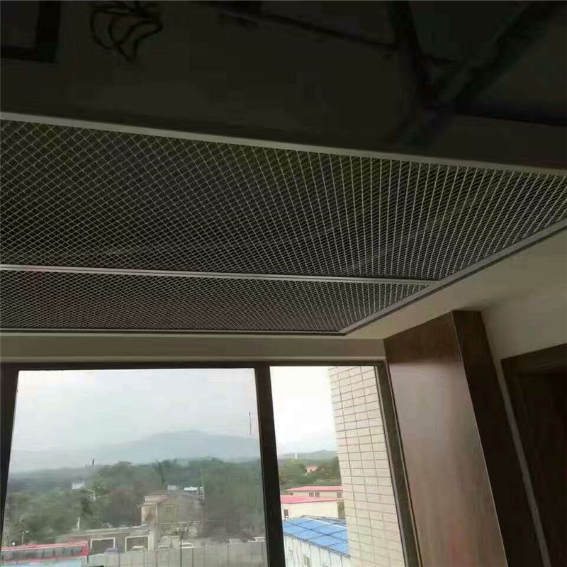 铝板网_大型购物中心_长沙室内吊顶铝网板