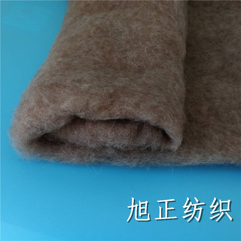 定制棉裤用驼绒棉松紧驼绒絮片旭正纺织驼毛绒棉羊驼绒絮片价格