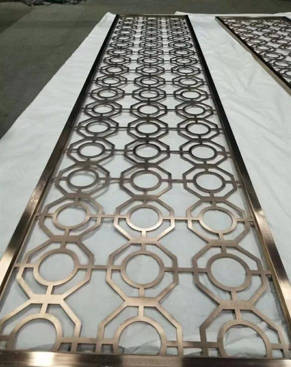 金华大气铝板镂空设计屏风厂 浮雕铝屏风隔断