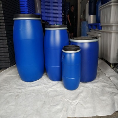 蓝色30L 塑料法兰桶大口 抱箍60L 120L 160L 200L厂家直销