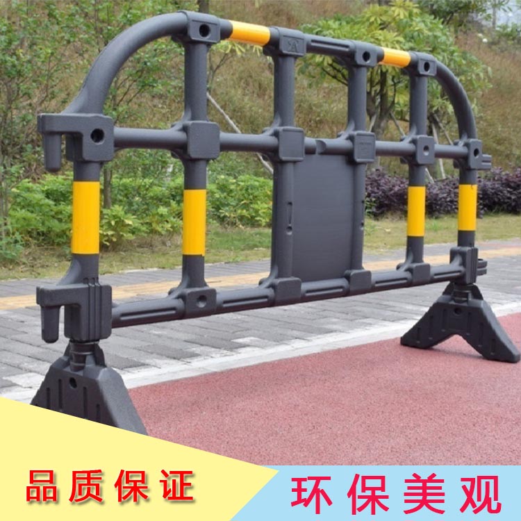 燃气抢修临时隔离护栏 黄黑圆管塑料可移动铁马