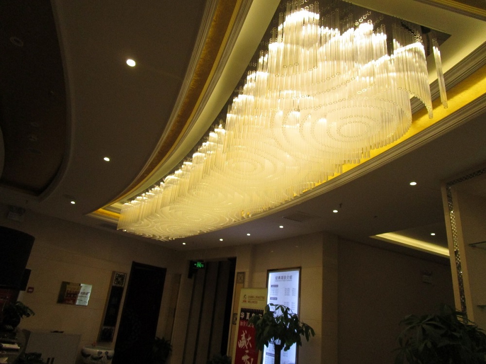 定制大型工程水晶灯售楼部大厅灯酒店会所大堂水晶灯长方形客厅灯