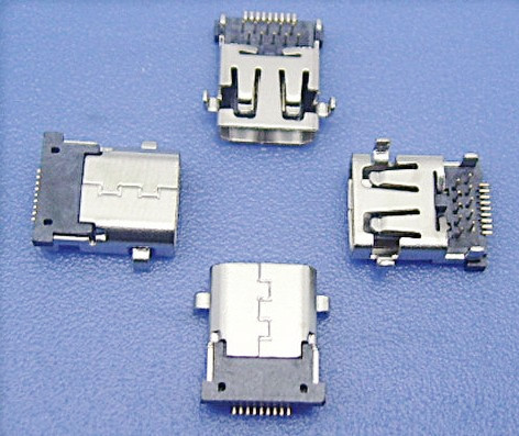 TYPE-C沉板母座 反向-微型HDMI 端子10pDIP+9pSMT