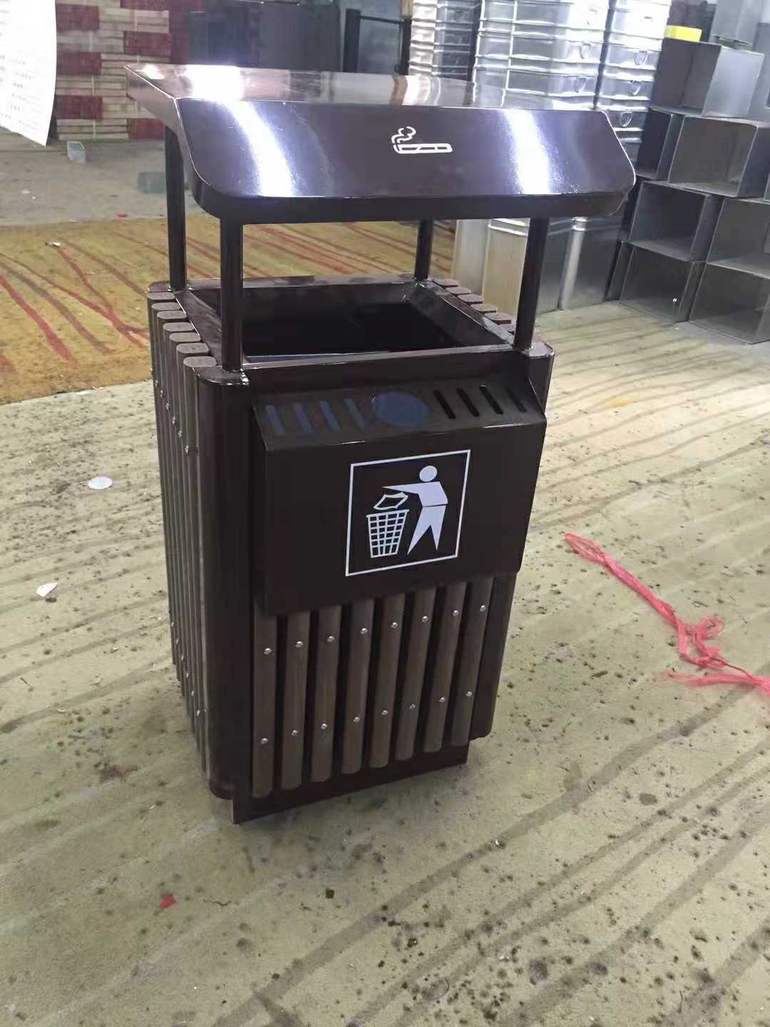 垃圾桶图片 丹东钢木垃圾桶厂家批发 环卫垃圾桶电话