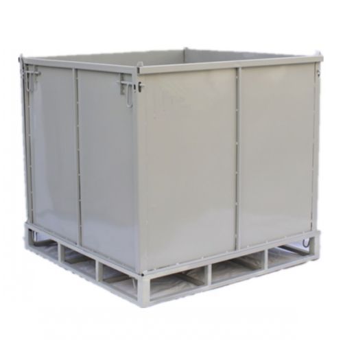 钢制料箱周转箱物流箱铁箱铁质废料箱金属堆垛箱重型板箱