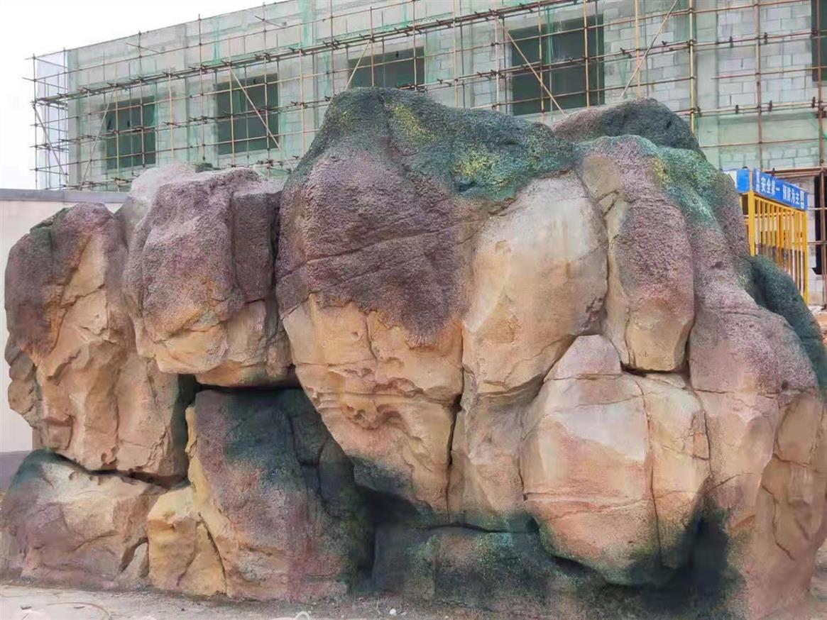 包头水泥塑石假山生产 瀑布假山 芒果雕塑设计
