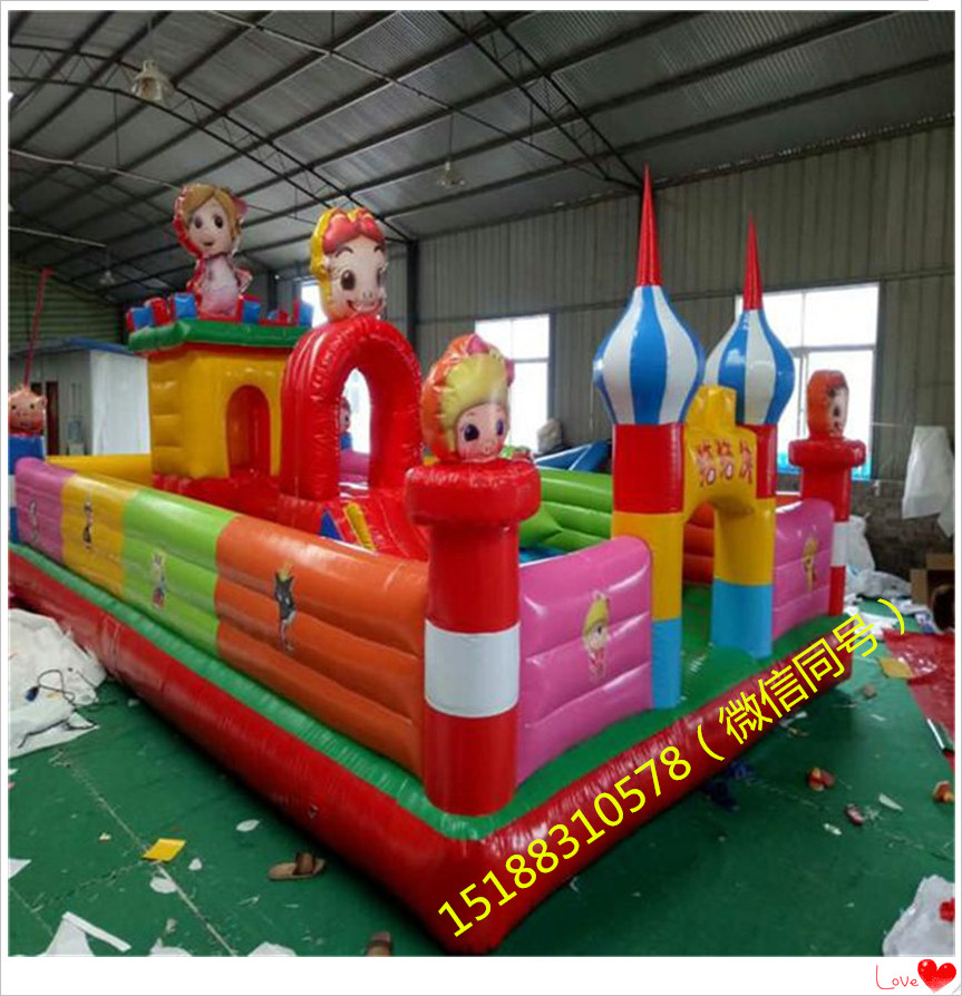 淄博儿童充气城堡气垫床 大型户外游乐玩具蹦床新款定做