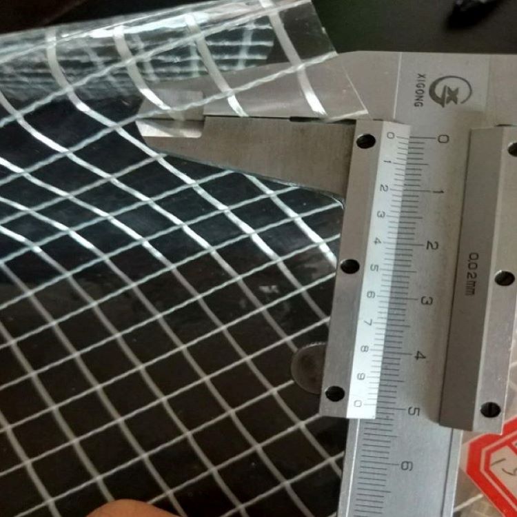 供应1厘米网格透明阻燃夹网布