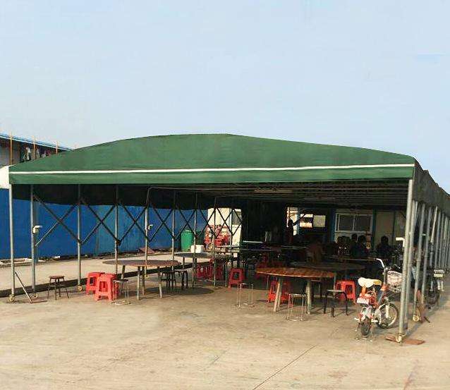 工厂直销推拉雨篷仓库大型活动推拉雨棚物流货运伸缩遮阳棚