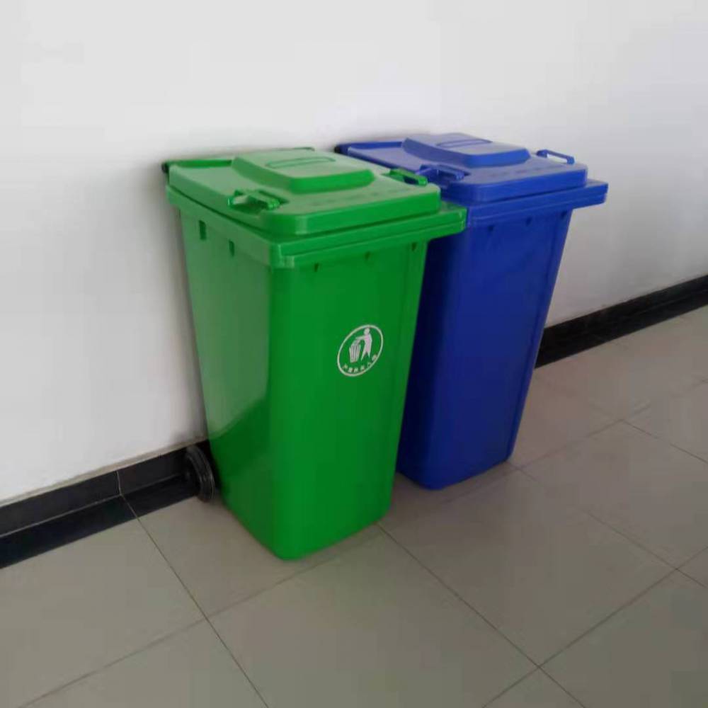 120L环卫垃圾桶 绿色加厚校园垃圾桶