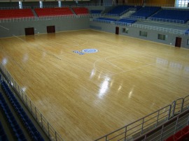 四川泸州篮球木地板，主副龙骨结构木地板安装选用胜枫