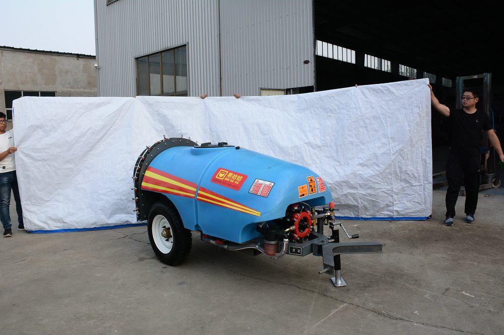 生产牵引式风送果园打药机厂家果哈哈Q750牵引式果园喷雾机