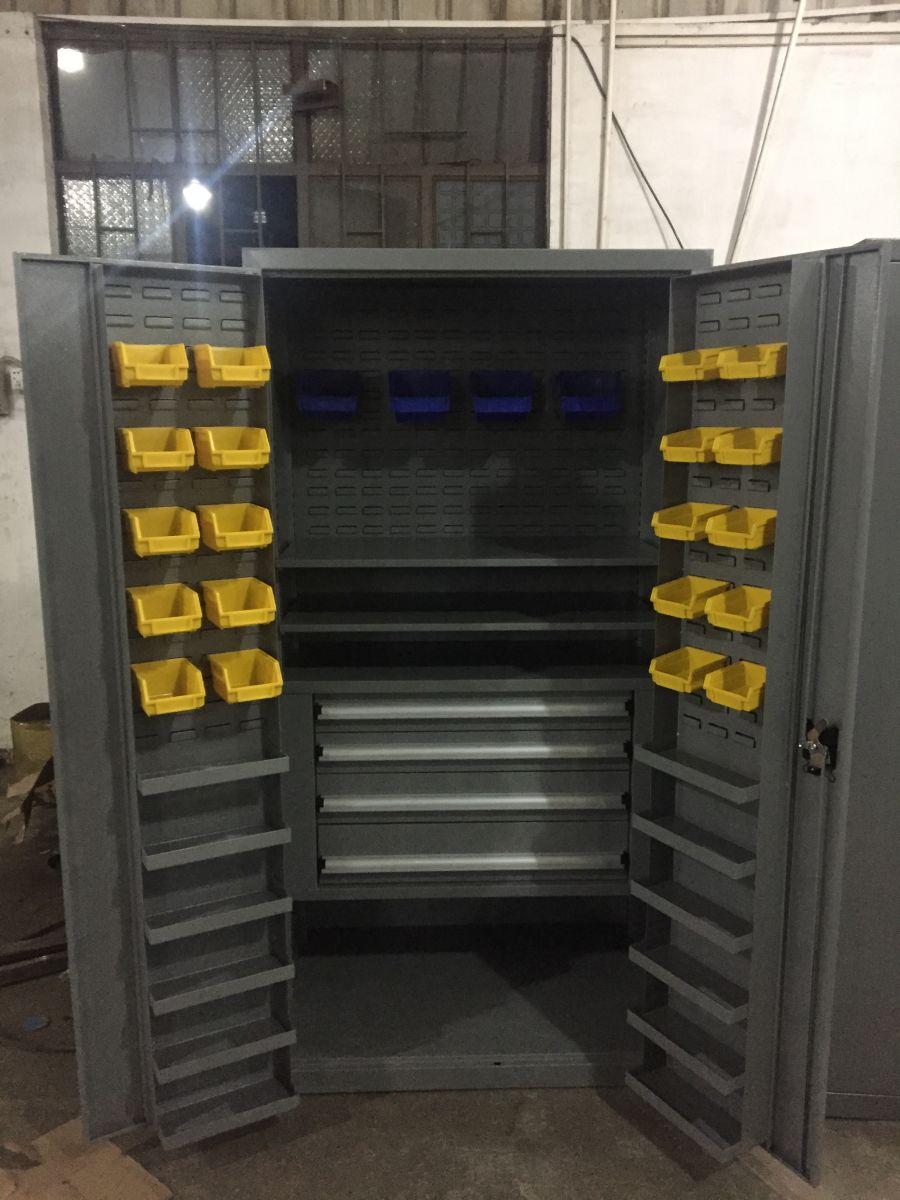 双开门置物柜CAD图纸订做 大容量铁皮储物柜 可根据客户要求定制