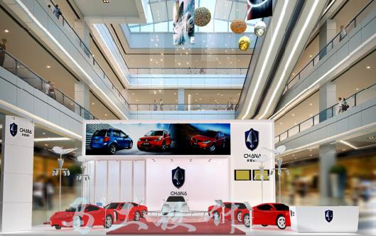 提供汽车商场效果图，郑州3d效果图设计