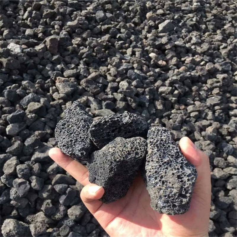 华朗矿业 污水处理黑火山石滤料 假山造景火山石 样品免费