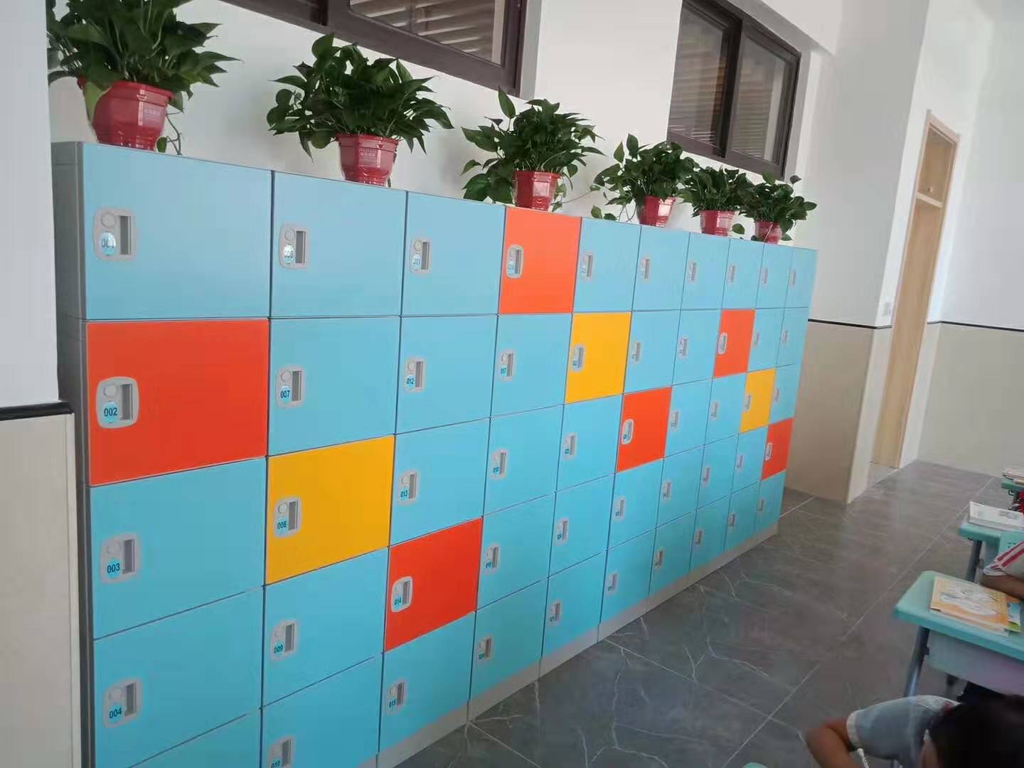 教室学生书包柜储物柜abs环保塑料书包柜彩色书包柜定制