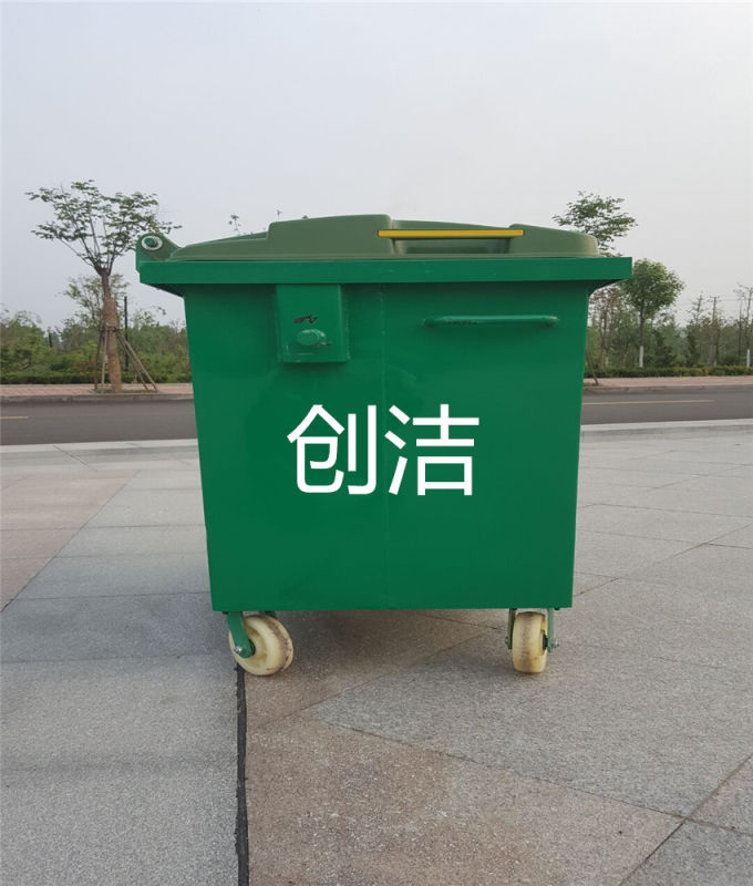 创洁环卫240L镀锌垃圾桶 金属垃圾桶厂家和直发