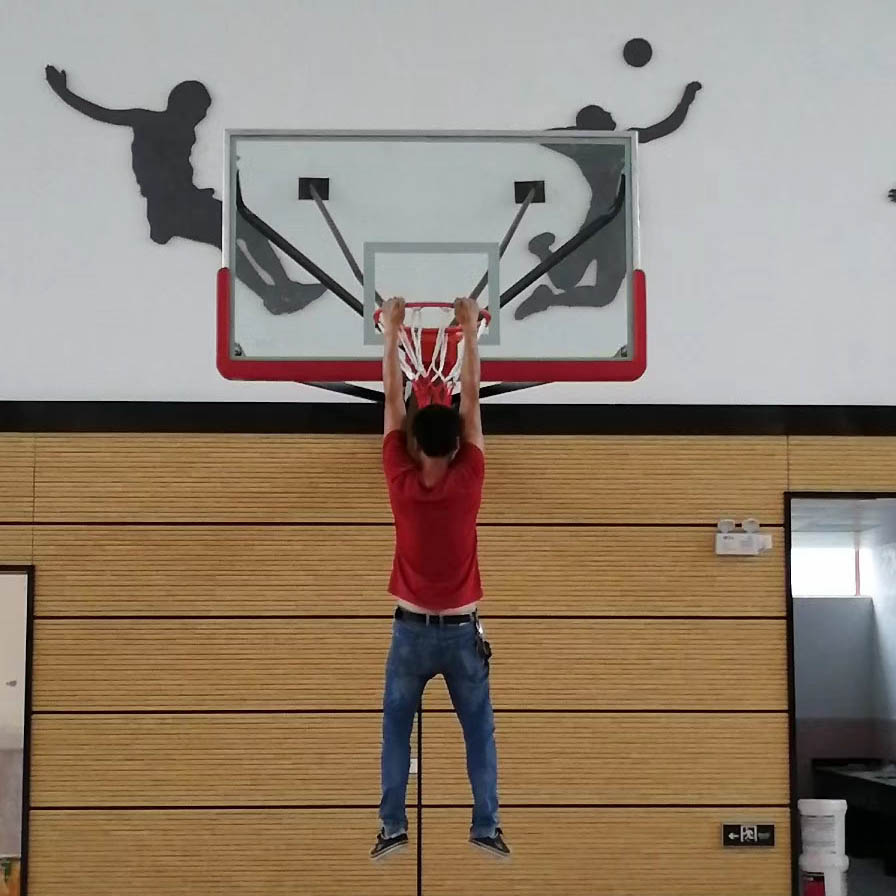 佛山人民医院高逼格篮球架安装 给力篮球架医护人员幸福感爆棚