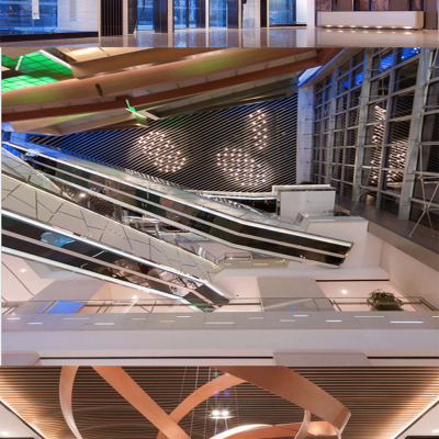 外框焊接铝合金拉网板 高效通透 地铁站通用吊顶铝天花 公共区域黑色铝单板
