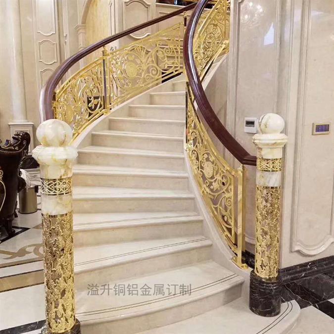 郑州铜艺楼梯护栏效果图