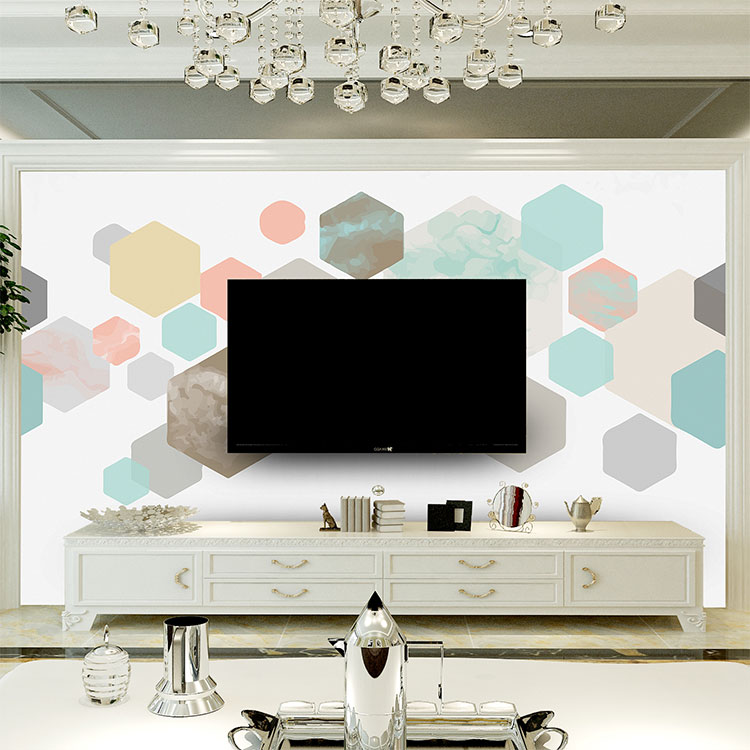 个性定制5D凹凸壁画沙发电视背景墙千彩装饰画墙布